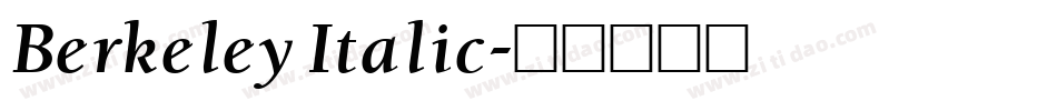 Berkeley Italic字体转换